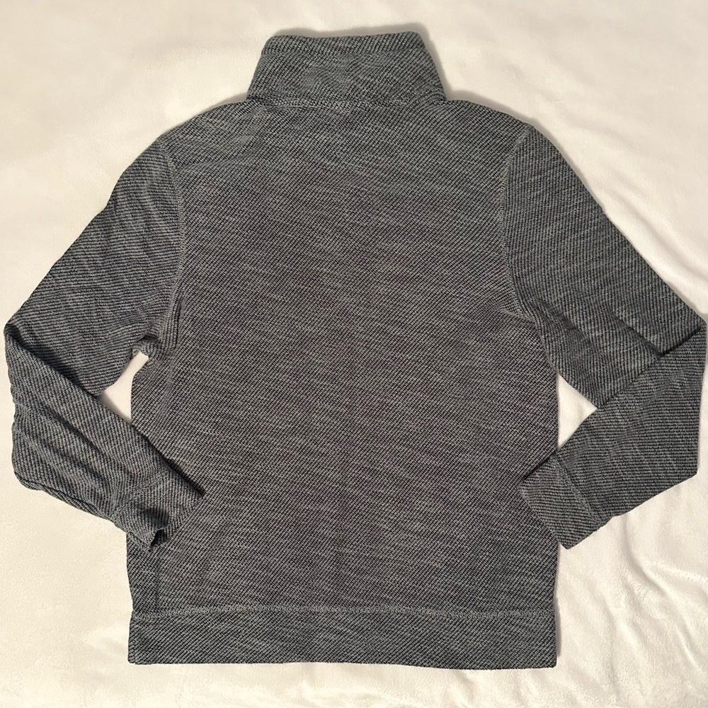 The Black Dog Brand Green Gray Quarter-Zip Pullover Sweater Mens S mock neck - Picture 2 of 7